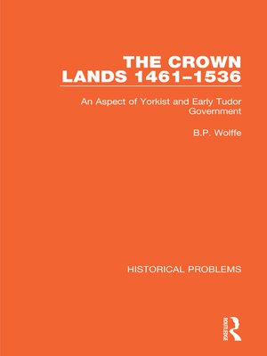 cover image of The Crown Lands 1461-1536